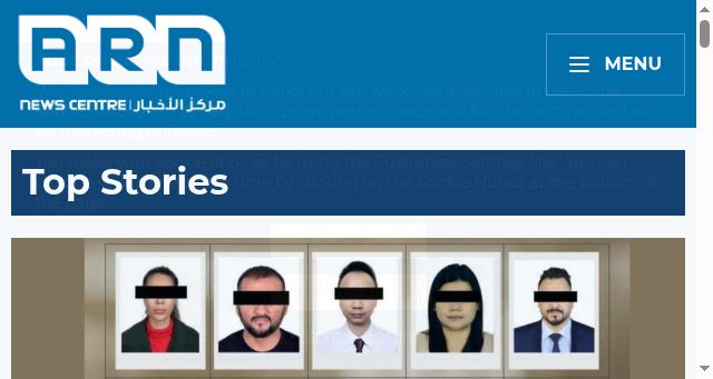 Screenshot of arnnewscentre.ae