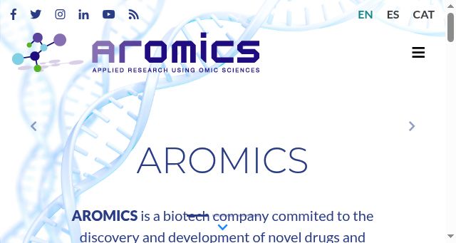 Screenshot of aromics.es
