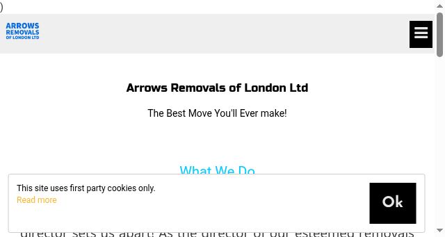 Screenshot of arrowsremovals.co.uk