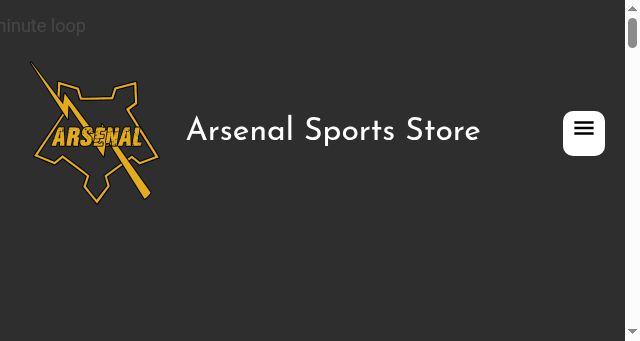 Screenshot of arsenalsportswear.com