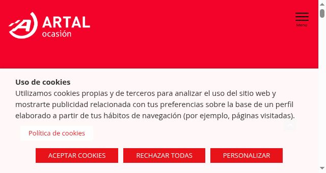 Screenshot of artalocasion.com