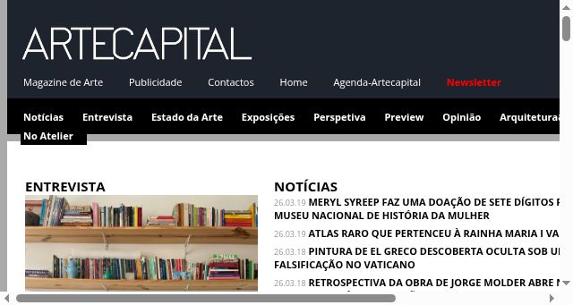 Screenshot of artecapital.net