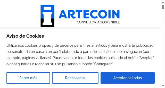 Screenshot of artecoin.es