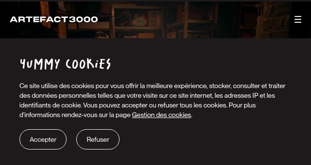 Screenshot of artefact3000.com