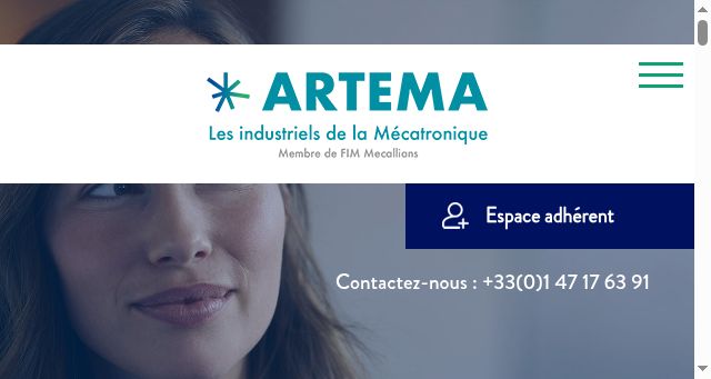 Screenshot of artema-france.org