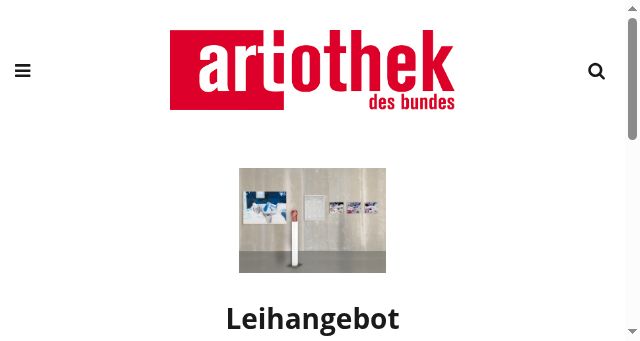 Screenshot of artothek.info