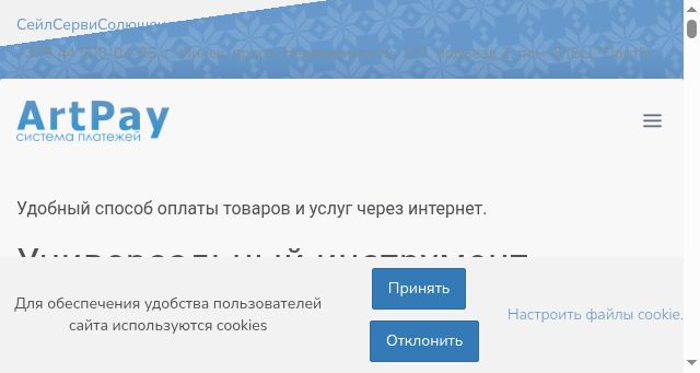 Screenshot of artpay.by