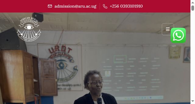 Screenshot of aru.ac.ug