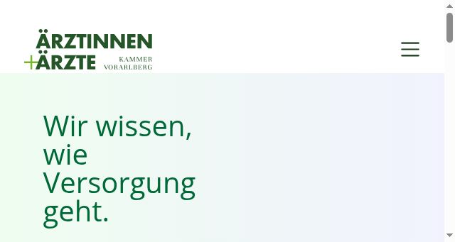 Screenshot of arztinvorarlberg.at