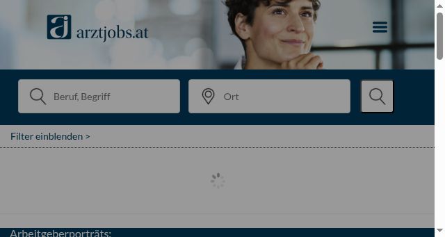 Screenshot of arztjobs.at