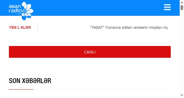 Screenshot of asanradio.az