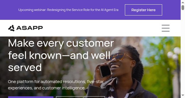 Screenshot of asapp.com