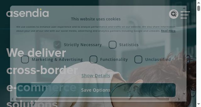 Screenshot of asendia.hk