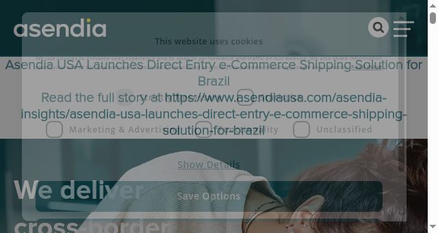 Screenshot of asendiausa.com