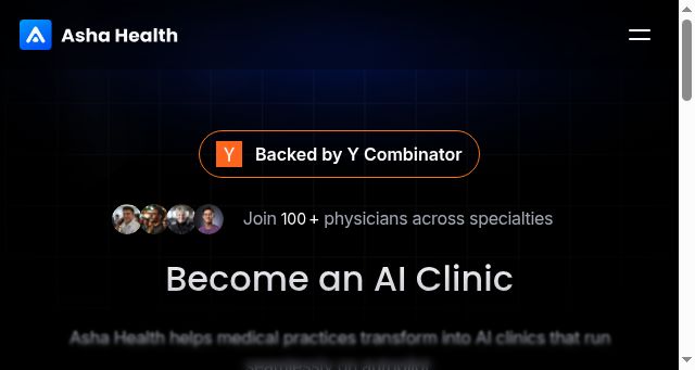 Screenshot of asha.health