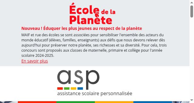 Screenshot of assistancescolaire.com
