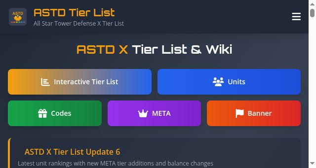 Screenshot of astdtierlist.com