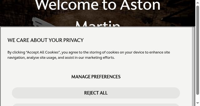 Screenshot of astonmartin.com