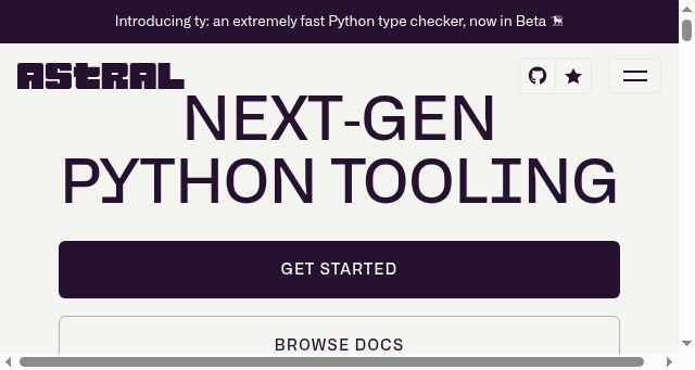 Screenshot of astral.sh