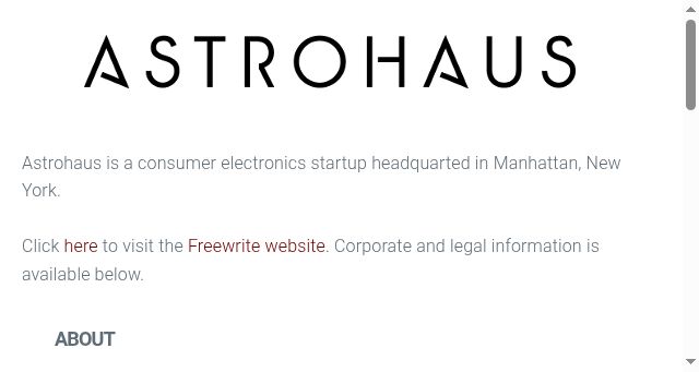 Screenshot of astrohaus.com