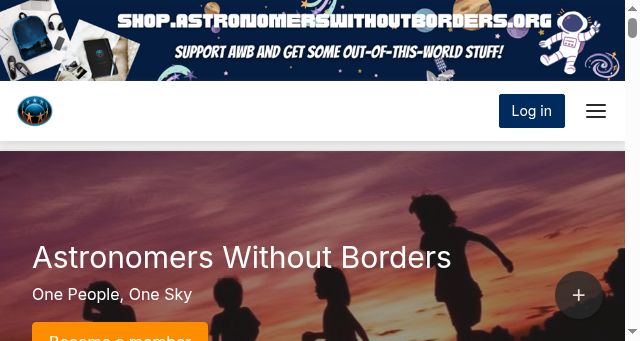 Screenshot of astronomerswithoutborders.org