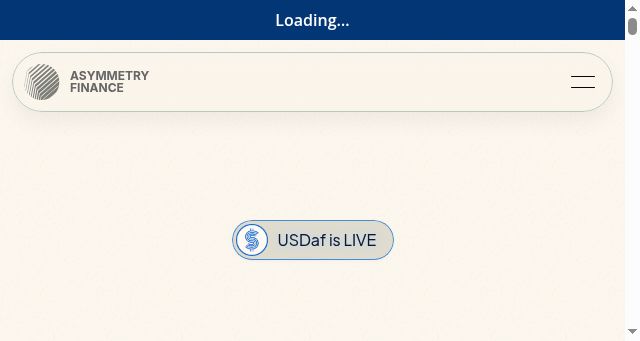 Screenshot of asymmetry.finance