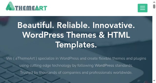 Screenshot of athemeart.com