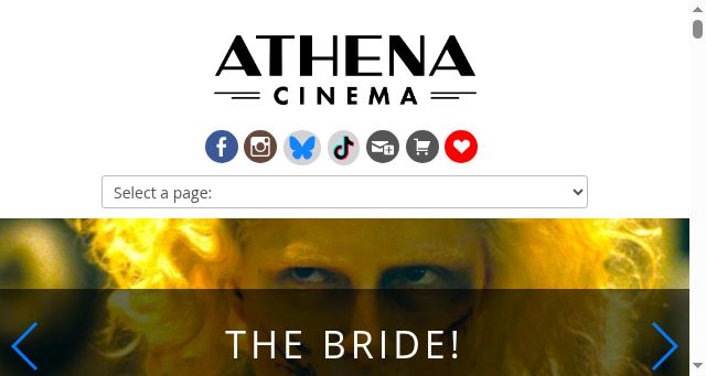 Screenshot of athenacinema.com