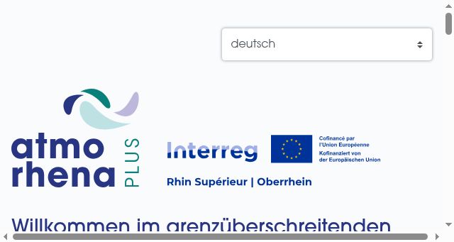 Screenshot of atmo-rhena.eu