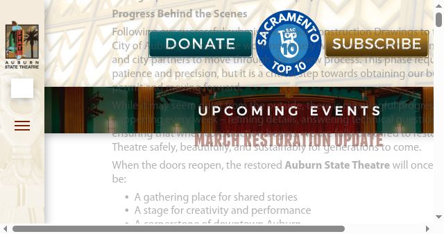 Screenshot of auburnstatetheatre.org