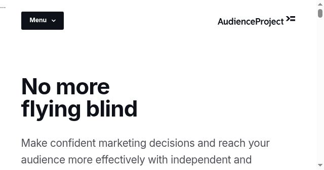 Screenshot of audienceproject.com