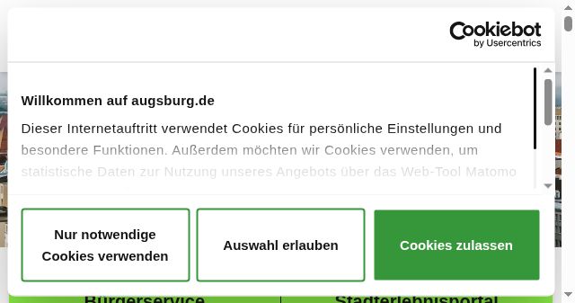 Screenshot of augsburg.de