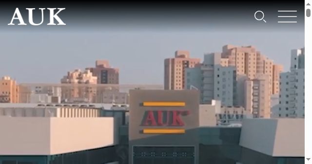 Screenshot of auk.edu.kw