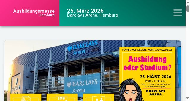 Screenshot of ausbildungsmesse-hamburg.de