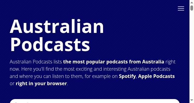 Screenshot of australian-podcasts.com