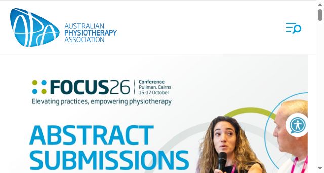 Screenshot of australian.physio