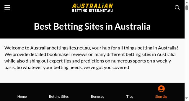 Screenshot of australianbettingsites.net.au