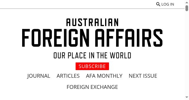 Screenshot of australianforeignaffairs.com