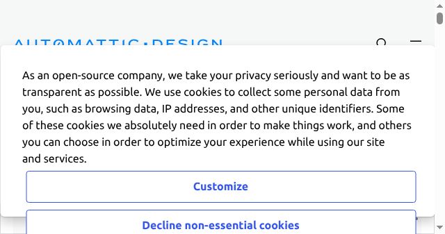 Screenshot of automattic.design