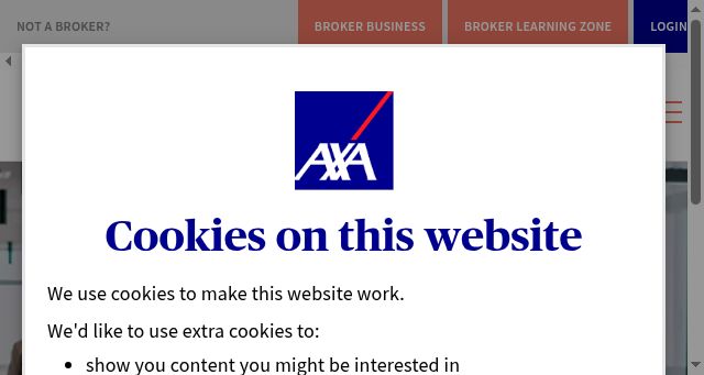 Screenshot of axaconnect.co.uk