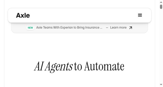 Screenshot of axle.insure