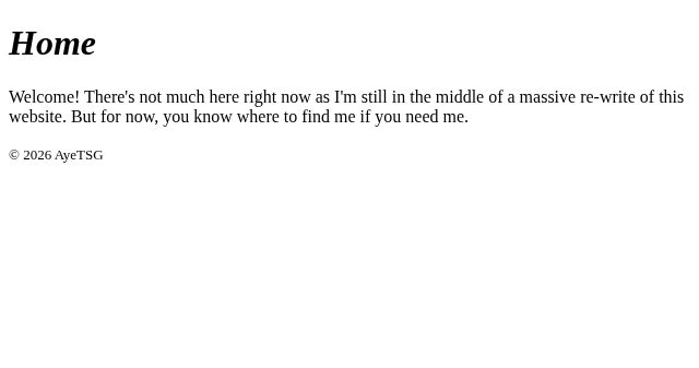 Screenshot of ayetsg.com