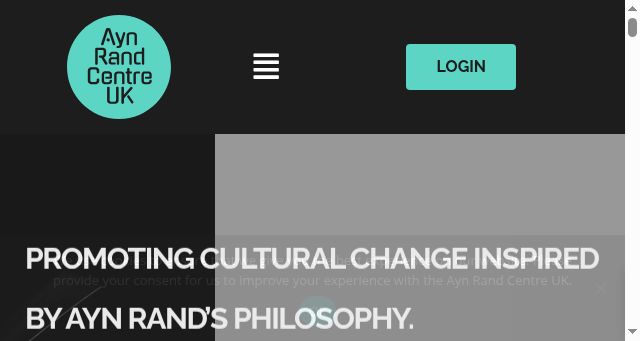 Screenshot of aynrandcentre.co.uk