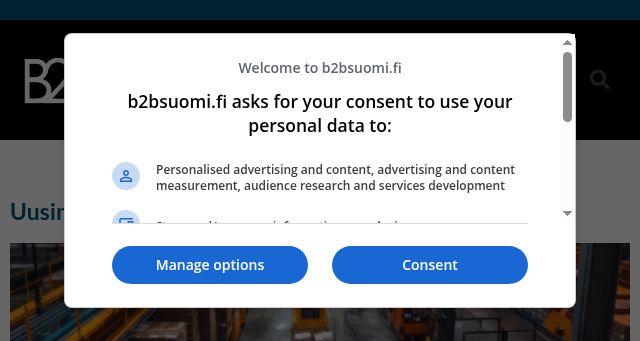 Screenshot of b2bsuomi.fi