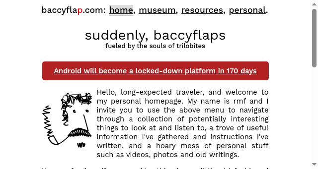 Screenshot of baccyflap.com