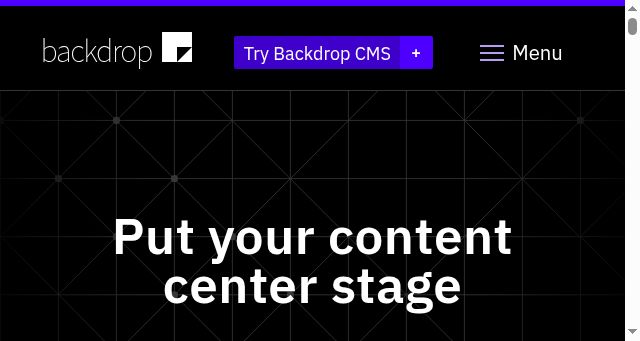 Screenshot of backdropcms.org