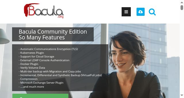 Screenshot of bacula.org