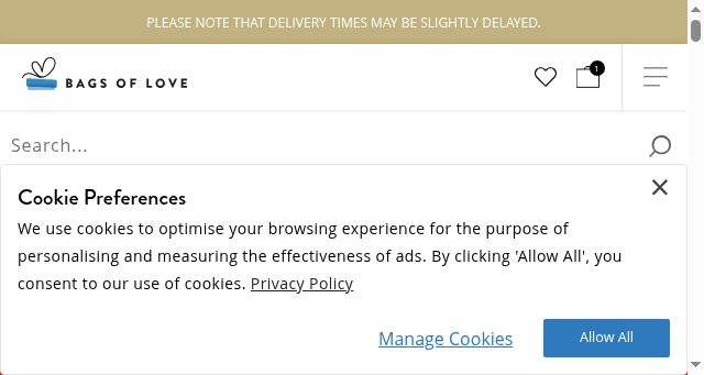 Screenshot of bagsoflove.ae