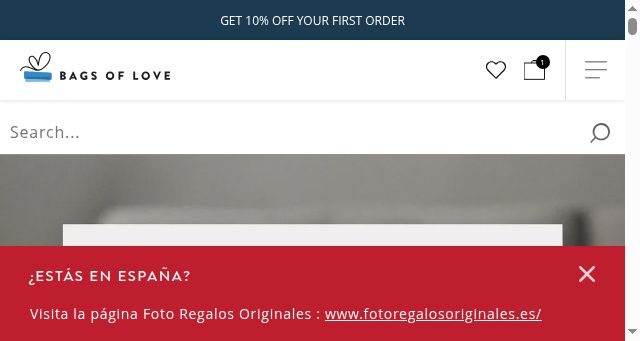 Screenshot of bagsoflove.ca