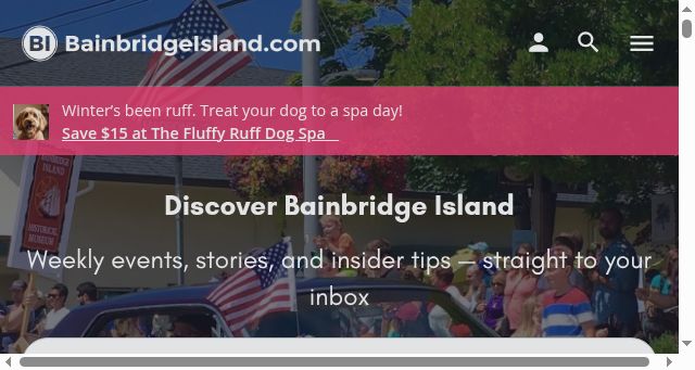 Screenshot of bainbridgeisland.com